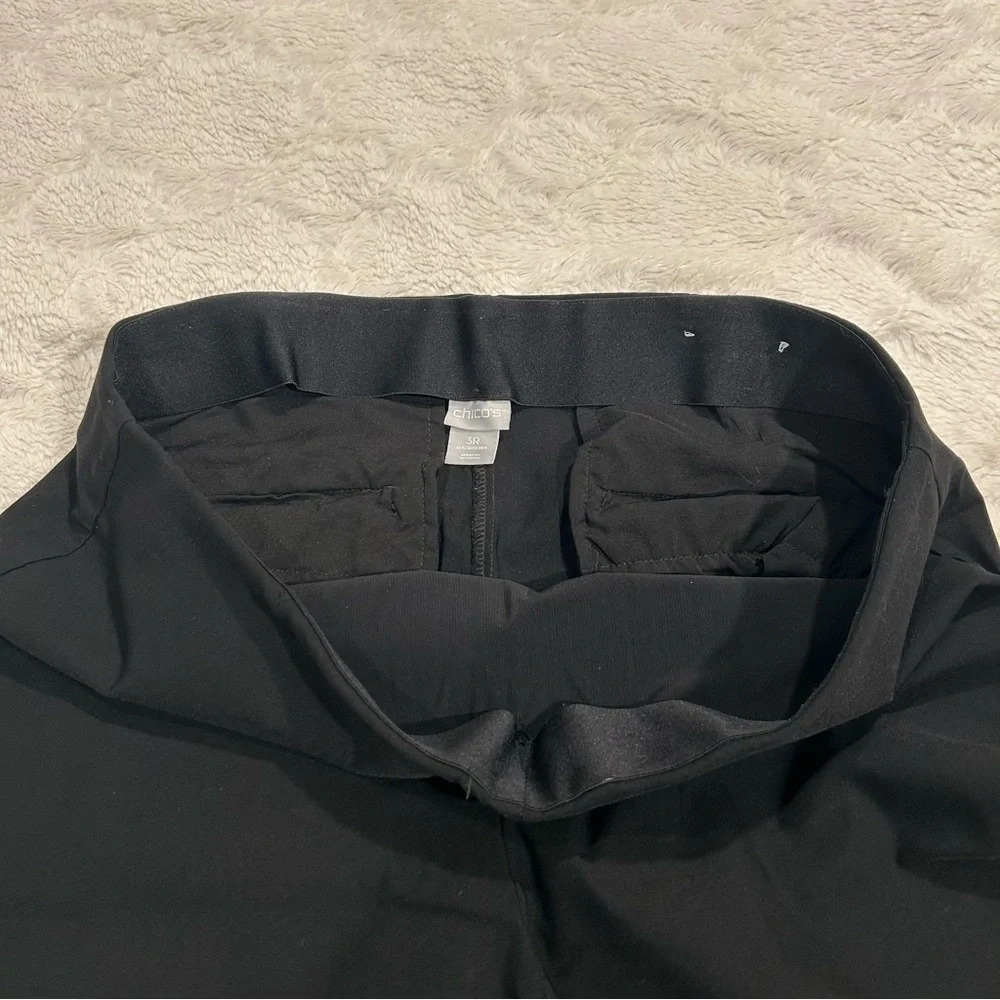 Chico's - Pull Ons - Black High Rise Cropped Ankle Pants 3R/16R - Picture 8 of 11